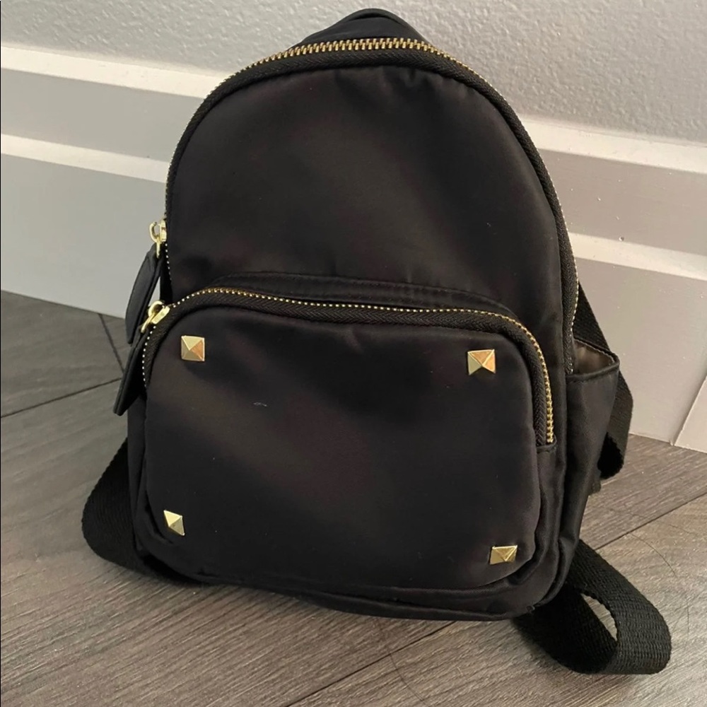 Steve madden black studded mini backpack